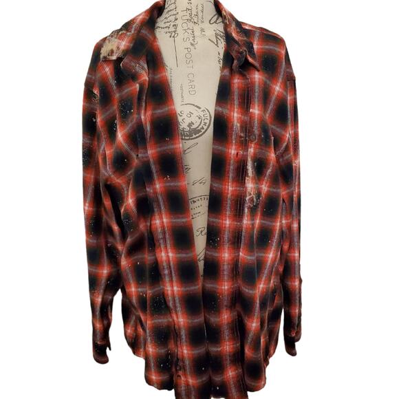 Funny Christmas Shirt - Crazy Christmas Lady Plus Size Holiday Flannel Shirt 2X - Picture 4 of 5